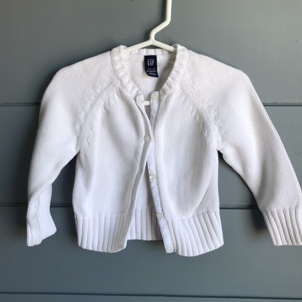 18-24mo_ GAP white button up sweater